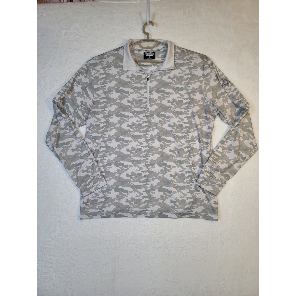 Straight Down Performance Golf Top Sportman Outdoor Mens XL Camo Quarter Zip